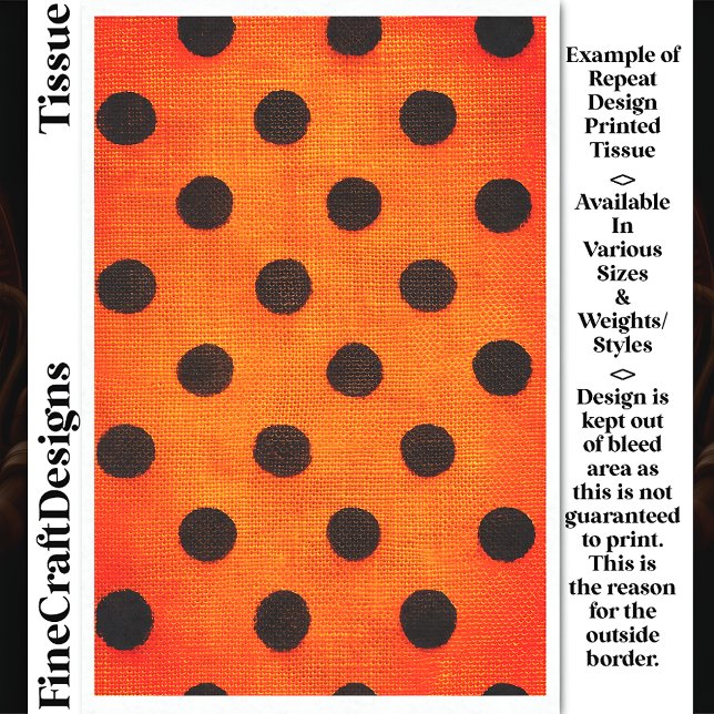 Papel De Seda Black Dots on Orange Repeat Design DW2F Decoupage (Subido por el creador)