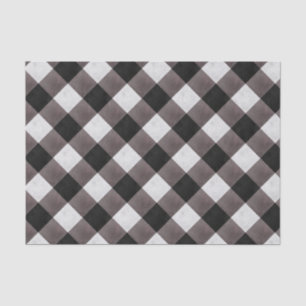Papel De Seda Black Farmhouse Buffalo Plaid Check Pattern