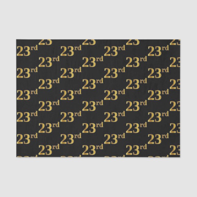 Papel De Seda Black, Faux Gold 23rd (23er) Event (Anverso)