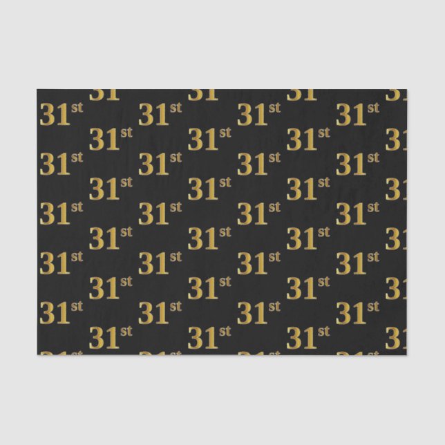 Papel De Seda Black, Faux Gold 31st (31er) Event (Anverso)