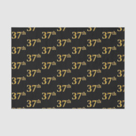 Papel De Seda Black, Faux Gold 37th (37ª) Event