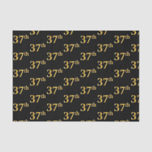 Papel De Seda Black, Faux Gold 37th (37ª) Event