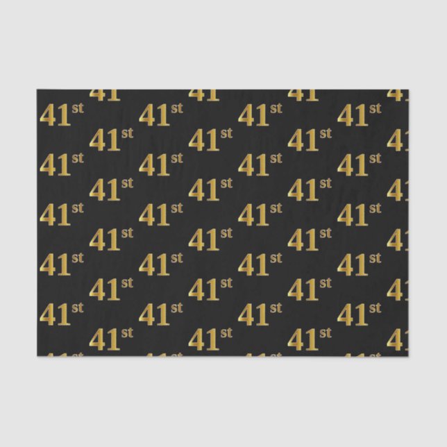Papel De Seda Black, Faux Gold 41st (41er) Event (Anverso)