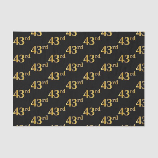 Papel De Seda Black, Faux Gold 43rd (43er) Event (Anverso)