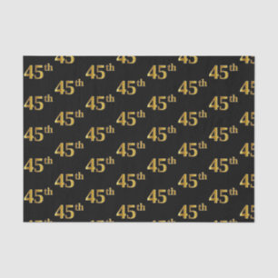 Papel De Seda Black, Faux Gold 45th (45º) Event