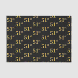 Papel De Seda Black, Faux Gold 51st (51er) Event