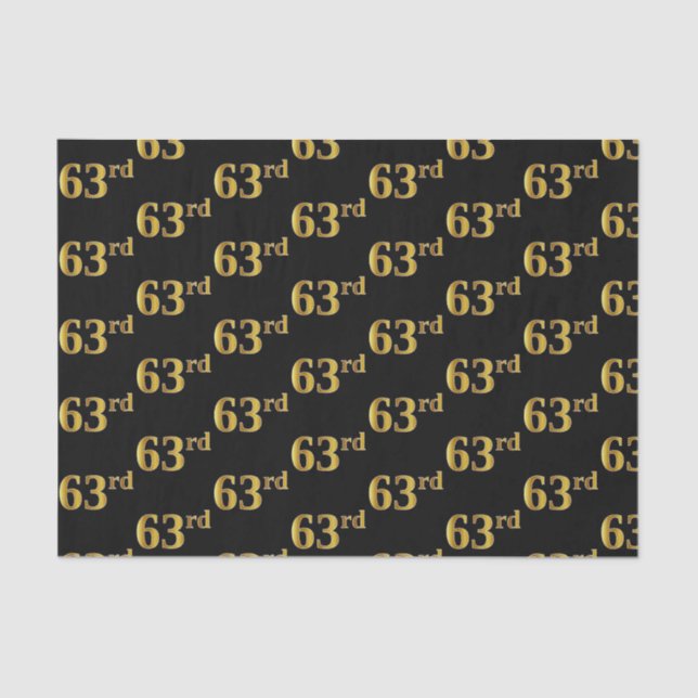 Papel De Seda Black, Faux Gold 63rd (Sesenta y Tercer) Event (Anverso)