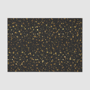 Papel De Seda Black Gold Confetti Dots Elegant Glam