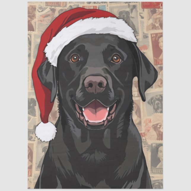 Papel De Seda Black lab christmas (Anverso)