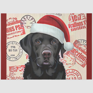 Papel De Seda Black lab christmas