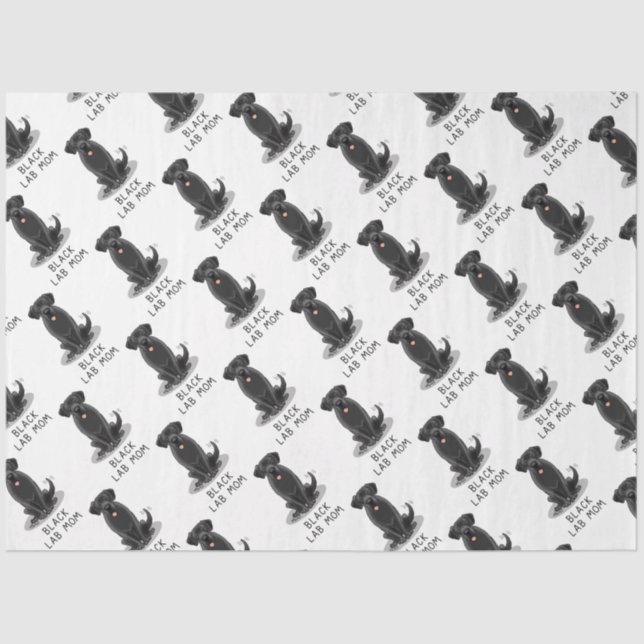 Papel De Seda Black Lab Mom (Labrador Retriever Mom) (Anverso)