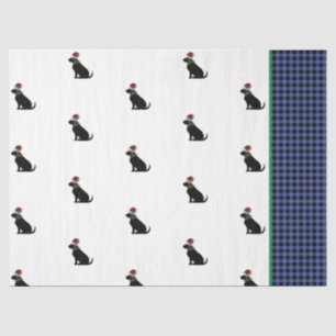 Papel De Seda Black Lab Navidades de silueta Patrón comprobación