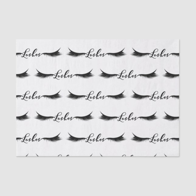 Papel De Seda Black LASHES Eyelashes Belleza Salon Makeup (Anverso)