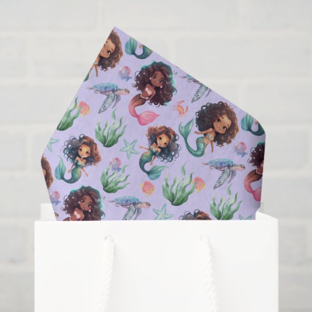 Papel De Seda Black Mermaid Tissue Paper in Purple (Bolsa de regalo)