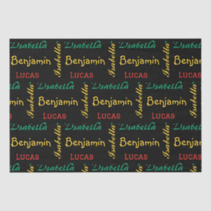 Papel De Seda Black Modern simple tipo de tipografía nombre pers