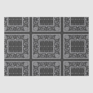 Papel De Seda Black Paisley Bandana Birthday Hip Hop Rap Scarf