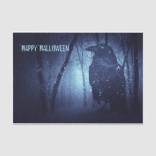 Papel De Seda Black Raven Blue Forest Halloween Party