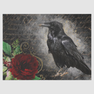 Papel De Seda Black Raven Rosa Whimsical