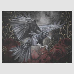 Papel De Seda Black Raven Rosa Whimsical