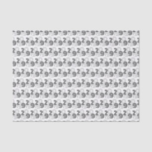 Papel De Seda Black Retro Gran Números Clase de