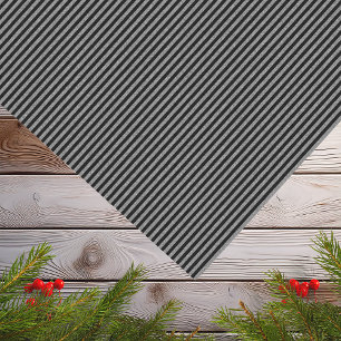 Papel De Seda Black Silver Stripe Modern Minimal Boho Holiday