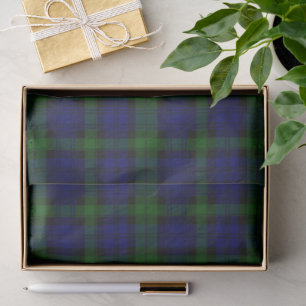 Papel De Seda Black Watch Tartan Blue Green Plage