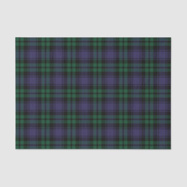 Papel De Seda Black Watch Tartán, Plaid (Anverso)