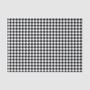 Papel De Seda Black White Classic Houndstap Check