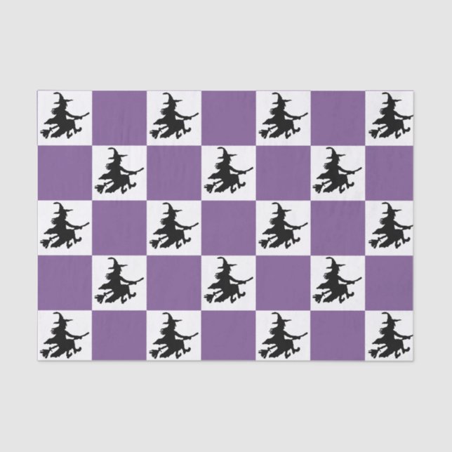 Papel De Seda Black Witches Checkered (Anverso)
