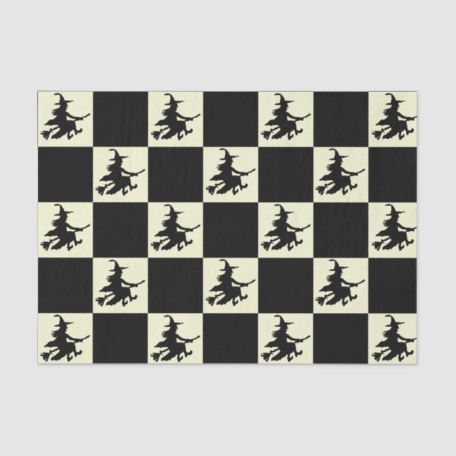 Papel De Seda Black Witches Checkered (Anverso)