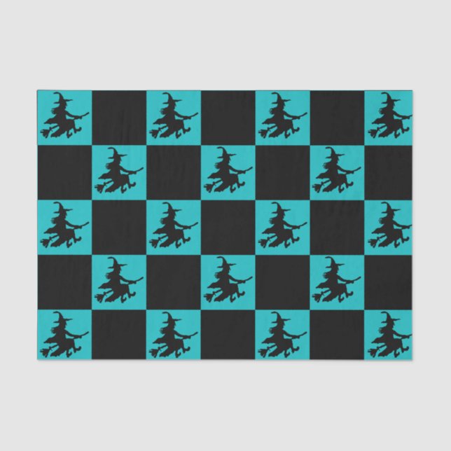 Papel De Seda Black Witches Checkered (Anverso)