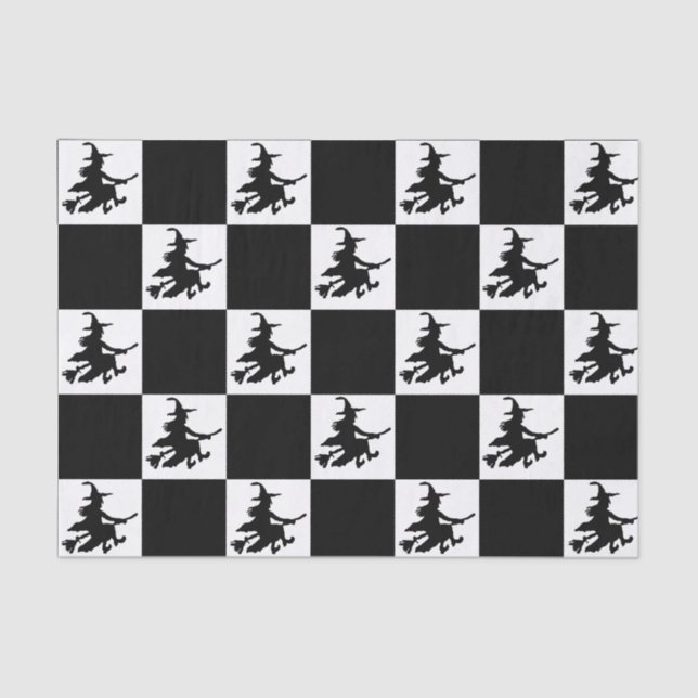 Papel De Seda Black Witches Checkered (Anverso)