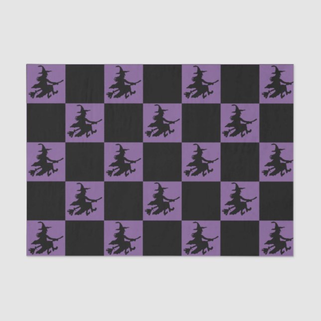 Papel De Seda Black Witches Checkered (Anverso)
