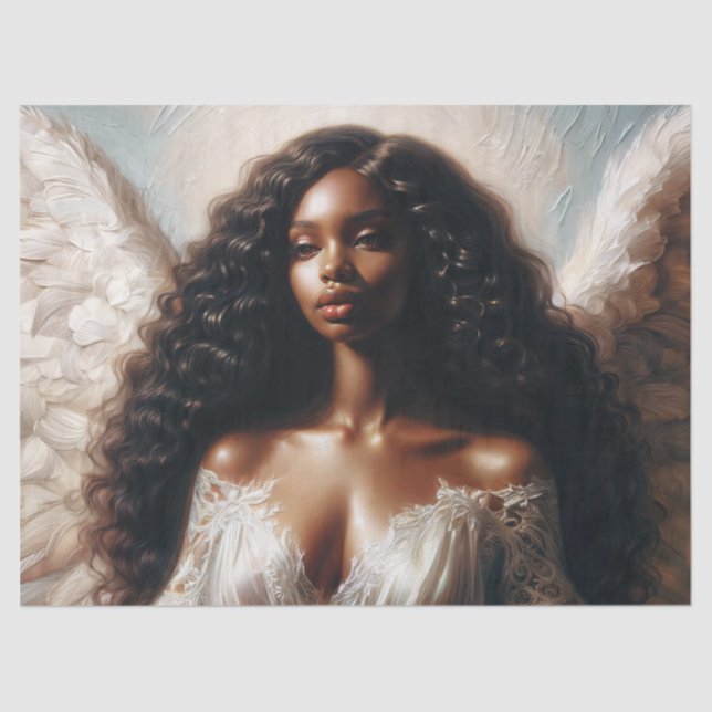 Papel De Seda Black Woman Angel Angelcore (Anverso)