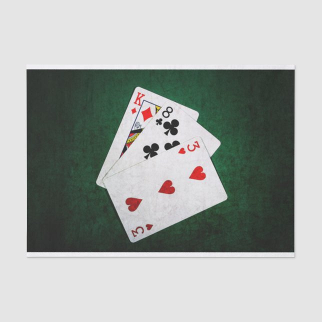 Papel De Seda Blackjack 21 punto - Rey, ocho, tres (Anverso)