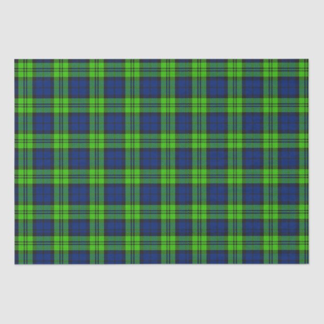 Papel De Seda Blackwatch Plaid Tartan (Anverso)