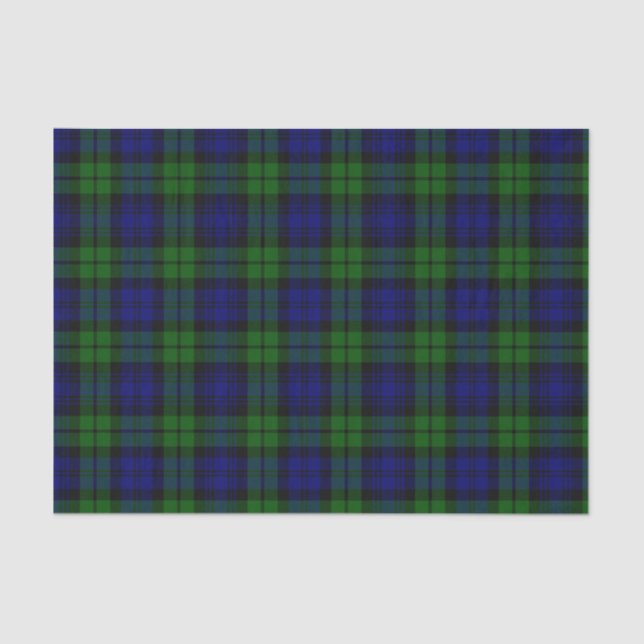 Papel De Seda Blackwatch Tartan Campbell Clan (Anverso)