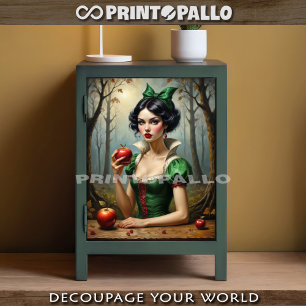 Papel De Seda Blancanieves y manzana en un bosque adormilado