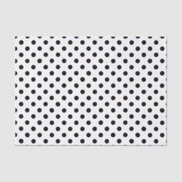 Papel De Seda Blanco Con Lunares Negros