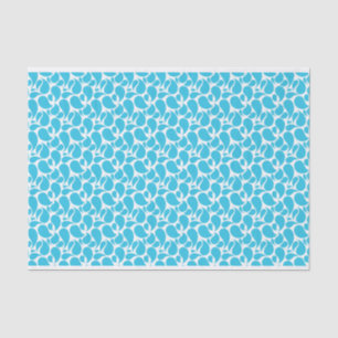 PAPEL DE SEDA BLANCO CON PATRONES AQUA PAISLEY