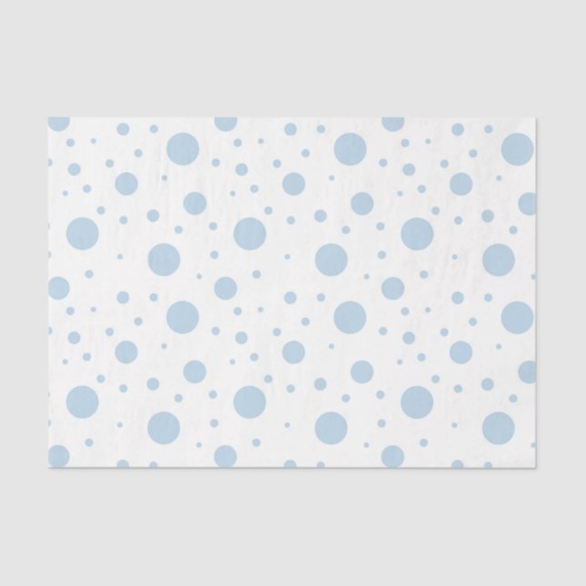 Papel De Seda Blanco con puntos azules (Anverso)