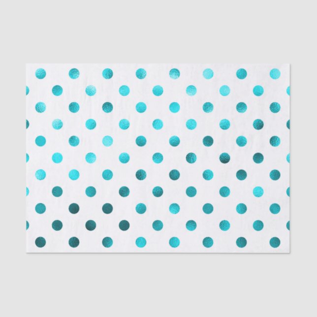 Papel De Seda Blanco metálico azul del lunar del Relieve (Anverso)
