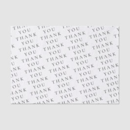 Papel De Seda Blanco Negro Elegante Moderno Gracias Personalizad