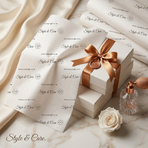 Papel de seda blanco para embalaje de marca regalo