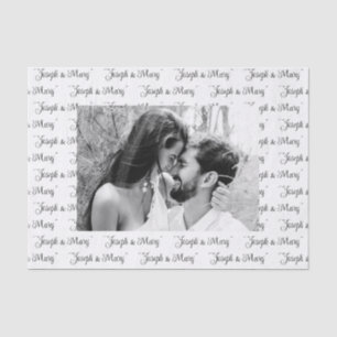 Papel de Seda Blanco Personalizado para Bodas