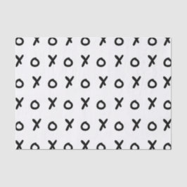 Papel De Seda Blanco y Negro X O XO X&O's Moda Lindo