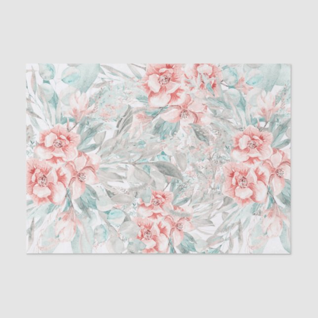 Papel De Seda Blanda primavera verano Floral Verdor Elegante Bod (Anverso)