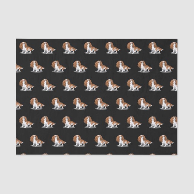 Papel De Seda Blenheim Cavalier King Charles Spaniel Cartoon Dog (Anverso)