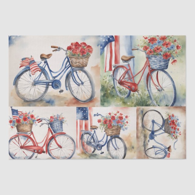 Papel De Seda Blogs patrióticos de bicicletas en la desconexión  (Anverso)