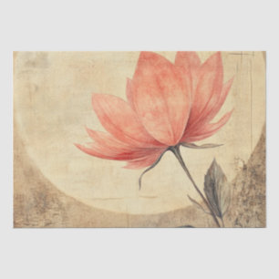 Papel De Seda Bloom rosa y serenidad bajo la luz de la luna